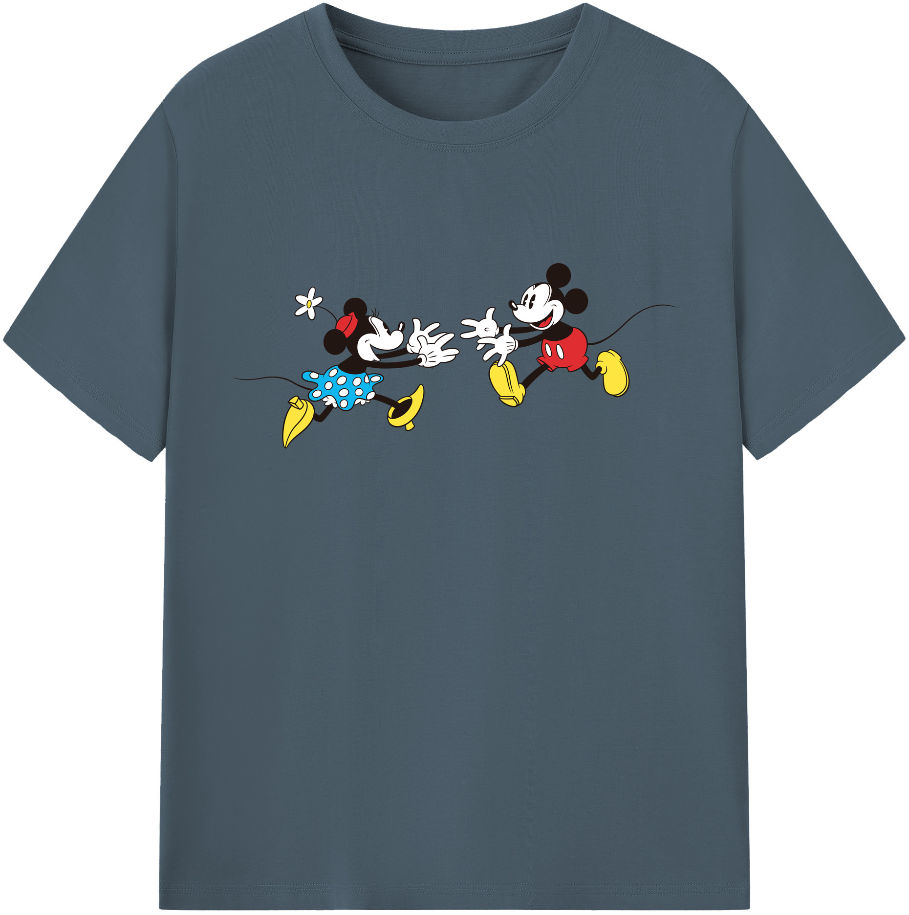 （画像用） ミッキーマウス Mickey Mouse 綿100％半袖Tシャツ（フロントプリント）